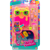 Mattel Polly Pocket Eiskätzchen-Schatulle Spielset mit Minipuppe und Zubehör 