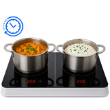 Medion LIFE Doppel-Induktionskochplatte MD18493  schwarz, 3.500 Watt, 2x Ø 20cm