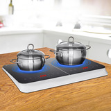 Medion LIFE Doppel-Induktionskochplatte MD18493  schwarz, 3.500 Watt, 2x Ø 20cm