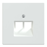 Merten Zentralplatte für Unterputz-Anwendung, 2-fach, passend für Universal-Anschluss-Einsätze weiß (glänzend), Retail