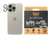 PanzerGlass Hoops Metall Kameraschutz, Schutzfolie silber, iPhone 15 Pro / 15 Max