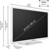 Telefunken XH24VP550M-W, LED-Fernseher 60 cm (24 Zoll), weiß, HD-Ready, Tripple-Tuner, Mediaplayer