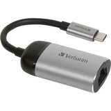 Verbatim USB-C > Gigabit Ethernet Adapter silber/schwarz, 10cm