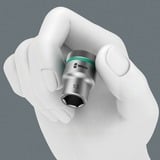 Wera Nuss-Magnetleiste A Imperial 1 Steckschlüsseleinsatz-Satz 1/4", zöllig schwarz/grün, 9‑teilig