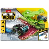 ZURU Metal Machines - Spielset Krokodilangriff Rennbahn + Auto 