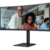 AOC CU34E4CV, LED-Monitor 86.4 cm (34 Zoll), schwarz, WQHD, VA, HDMI, DP, USB-C, KVM, USB-Hub, 120Hz Panel