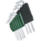Bosch TORX Innensechskantschlüssel Set, 9-teilig, Schraubendreher grün/schwarz, Aufbewahrungsclip