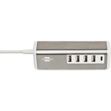 Brennenstuhl estilo USB-Multiladegerät weiß/edelstahl, 5x USB, PD 20 Watt