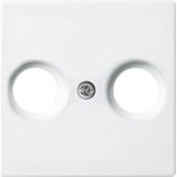 Busch-Jaeger Zentralscheibe alpinweiß für Antennensteckdose, Typ 2531-914, 1 Modul, Unterputz, Abdeckung weiß (glänzend), Retail