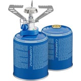 Campingaz Campingkocher Combo Camping Connect + 2 CV 470 Plus, Gaskocher silber/blau, 1,25 kW