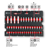 EINHELL E-Case Werkzeugkoffer Werkstatt, 92-teilig, Werkzeug-Set schwarz/rot