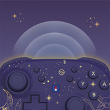 HORI  HORIPAD Turbo (Psiana und Nachtara), Gamepad dunkelviolett/gold, Nintendo Switch 2