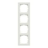 Merten Rahmen vierfach, Typ MEG4040-3619, Abdeckrahmen aus Thermoplast, glänzend, IP20, IK02 weiß (glänzend), Retail
