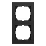 Merten Rahmen zweifach matt lackiert aus Thermoplast für Unterputzmontage, Schutzart IP20 schwarz (matt), Retail