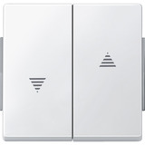 Merten Wippe für Rollladen-Wippschalter- und Wipptaster-Einsatz Typ 343419 weiß (glänzend), Retail