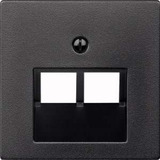 Merten Zentralplatte für Universal-Anschluss-Einsätze im Design System M, Typ 298014 anthrazit, Retail