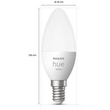 Philips HUE White E14, LED-Lampe Doppelpack, ersetzt 40 Watt