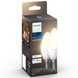 Philips HUE White E14, LED-Lampe Doppelpack, ersetzt 40 Watt