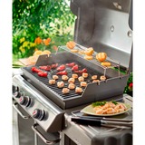 Weber Gourmet BBQ System Grillrost-Einsatz 8848, für Genesis 300 schwarz, 3-teilig, Gusseisen