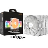 be quiet! Light Wings LX 140mm PWM high-speed White Triple Pack, Gehäuselüfter weiß, 3er-Pack, 140 mm