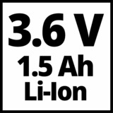EINHELL Akku-Heißklebepistole TC-CG 3,6/1 Li rot/schwarz, Li-Ionen Akku 1,5Ah