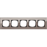 Gira Abdeckrahmen 5fach Esprit Glas Umbra braun, Retail