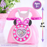Just Play Disney Junior Minnie Mouse Telefon mit Licht- und Soundeffekten, Rollenspiel 