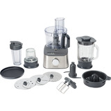 Kenwood Küchenmaschine MultiPro Compact+ silber, 800 Watt, integrierte Waage, Mixaufsatz und Blend-Xtract 2GO