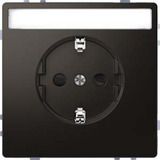 Merten Schutzkontakt-Steckdose mit Schriftfeld anthrazit, Retail