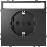 Merten Schutzkontakt-Steckdose mit Schriftfeld anthrazit, Retail