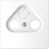 Merten Zentralplatte Lotos Weiß für Antennensteckdosen Typ MEG4123-6035, Unterputz, Kunststoff weiß (glänzend), Retail