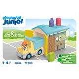 PLAYMOBIL 71686 Junior: LKW mit Sortiergarage, Konstruktionsspielzeug 