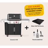 Weber Gasgrill Genesis E-335, Modell 2022 schwarz/edelstahl, mit CRAFTED Basis-Rahmen und Sear Zone