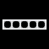 Busch-Jaeger Abdeckrahmen fünffach, Abdeckung weiß, Retail