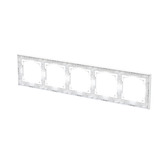 Busch-Jaeger Abdeckrahmen fünffach, Abdeckung weiß, Retail