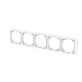 Busch-Jaeger Abdeckrahmen fünffach, Abdeckung weiß, Retail