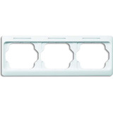 Busch-Jaeger Rahmen drei fach mit Sichtfenster und Beschriftungsträger waagerecht weiß, Retail