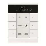 Busch-Jaeger Raumtemperaturregler 6-fach mit Bedienfunktion Typ SBR/U6.0.11-84 weiß (glänzend), Retail