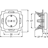 Busch-Jaeger Steckdosen-Einsatz orange, Retail