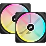 Corsair iCUE LINK QX140 RGB 140-mm-PWM-Lüfter, Gehäuselüfter schwarz, Starter-Kit