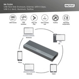 Digitus DA-71154 USB M.2 SSD , Laufwerksgehäuse aluminium, SATA 6 Gbps USB 3.1
