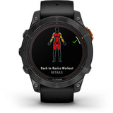 Garmin fēnix 7 Pro - Solar Edition, Smartwatch schwarz/grau, 47 mm, mit schwarzem Silikon-Armband