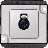 Merten Audio Steckbuchse XLR Rundsteckverbinder 3 polig mit Lötanschluss silber, Retail