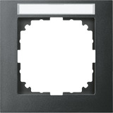 Merten Rahmen einfach mit Beschriftungsfläche aus Thermoplast, matt, Schutzart IP20, Klemmbefestigung anthrazit, Retail