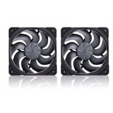 Noctua NF-A12x25 G2 PWM Sx2-PP chromax.black, Gehäuselüfter schwarz/beige, PWM-Anschluss, 2 Lüfter, 120 mm
