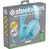 SteelSeries Arctis Nova 3X Wireless Aqua, Gaming-Headset hellblau, Für Xbox, Bluetooth, WiFi, Mobile App Control