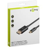 goobay USB Adapterkabel, USB-C Stecker > DisplayPort Stecker, 4K 60Hz schwarz, 1 Meter, 21,6 Gbit/s