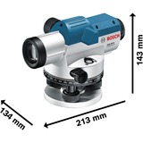 Bosch Optisches Nivelliergerät GOL 20 G Professional blau, Koffer, Maßeinheit 400 Gon