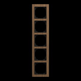 Busch-Jaeger Abdeckrahmen fünffach, Abdeckung holz, Retail