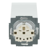 Busch-Jaeger Steckdosen-Einsatz mit Klappdeckel, Schutzkontaktsteckdose CEE 7/3, 16 Ampere, 250 Volt weiß (glänzend), Retail